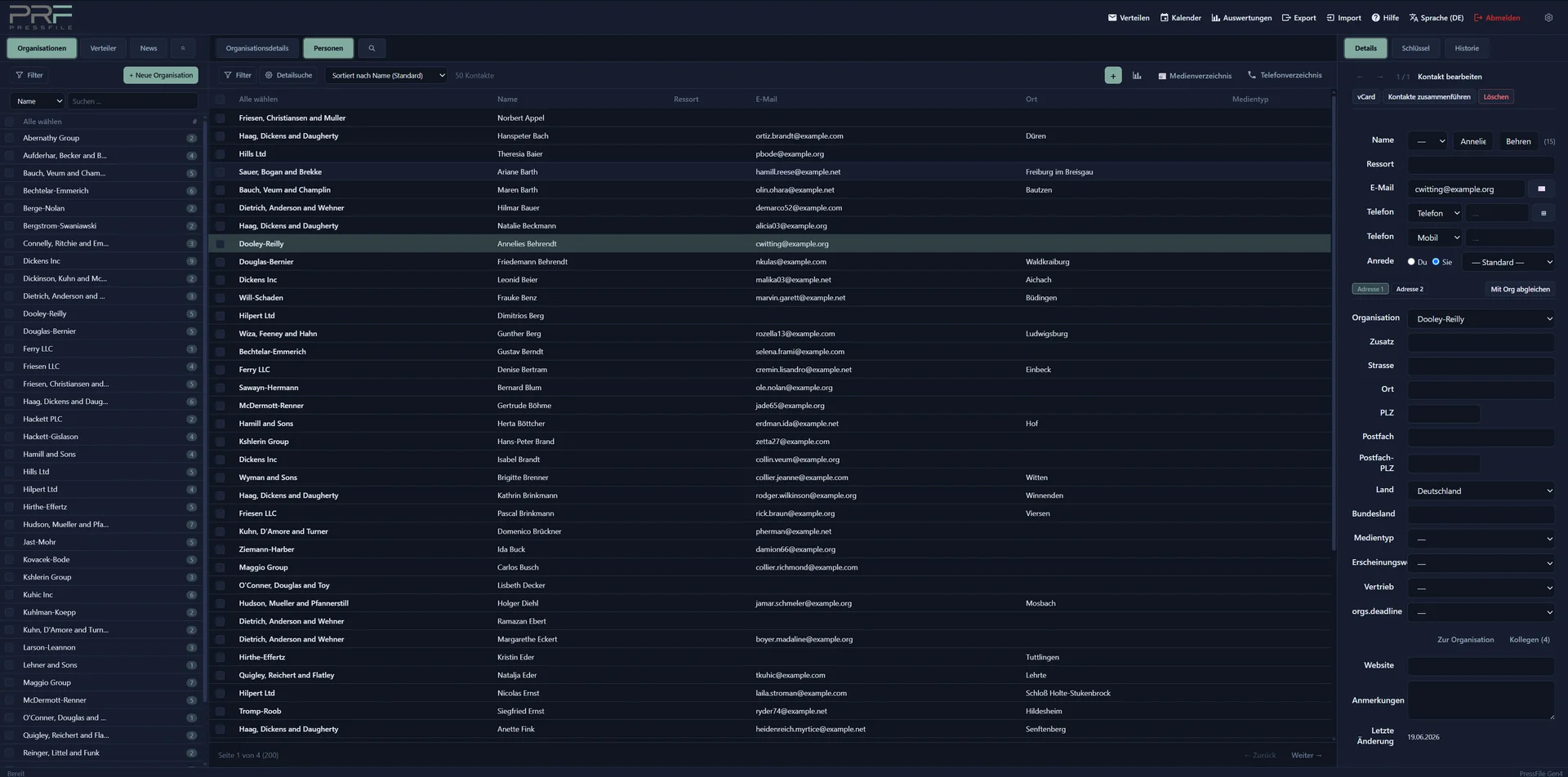 Screenshot von PressFile Gen4